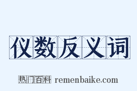 仪数反义词是什么意思的图片